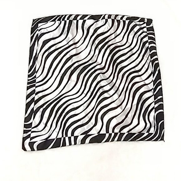 Psychadelic Zebra Print Square Scarf - Picture 3 of 4